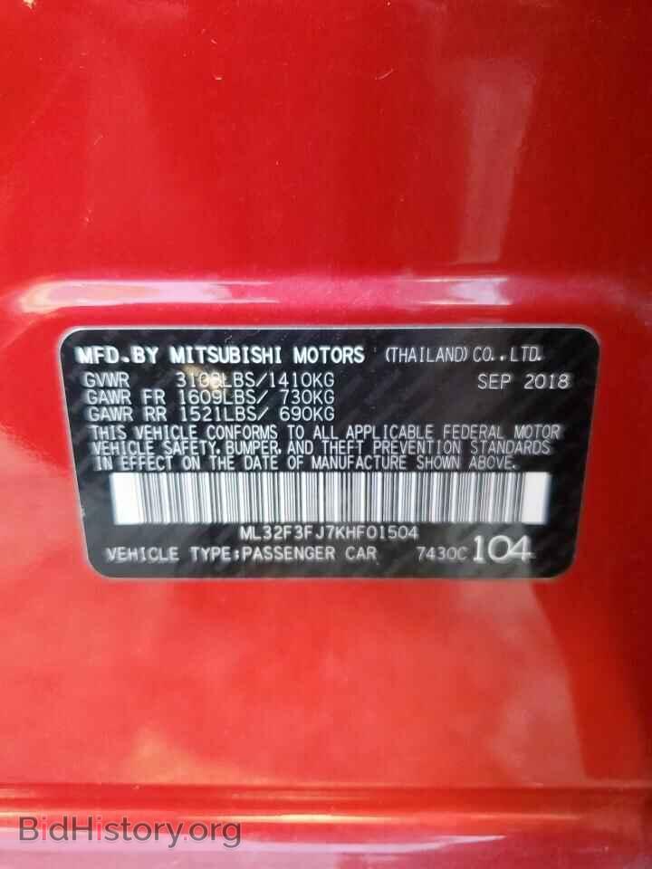 2019 MITSUBISHI MIRAGE - VIN: ML32F3FJ7KHF01504 - Фото 13