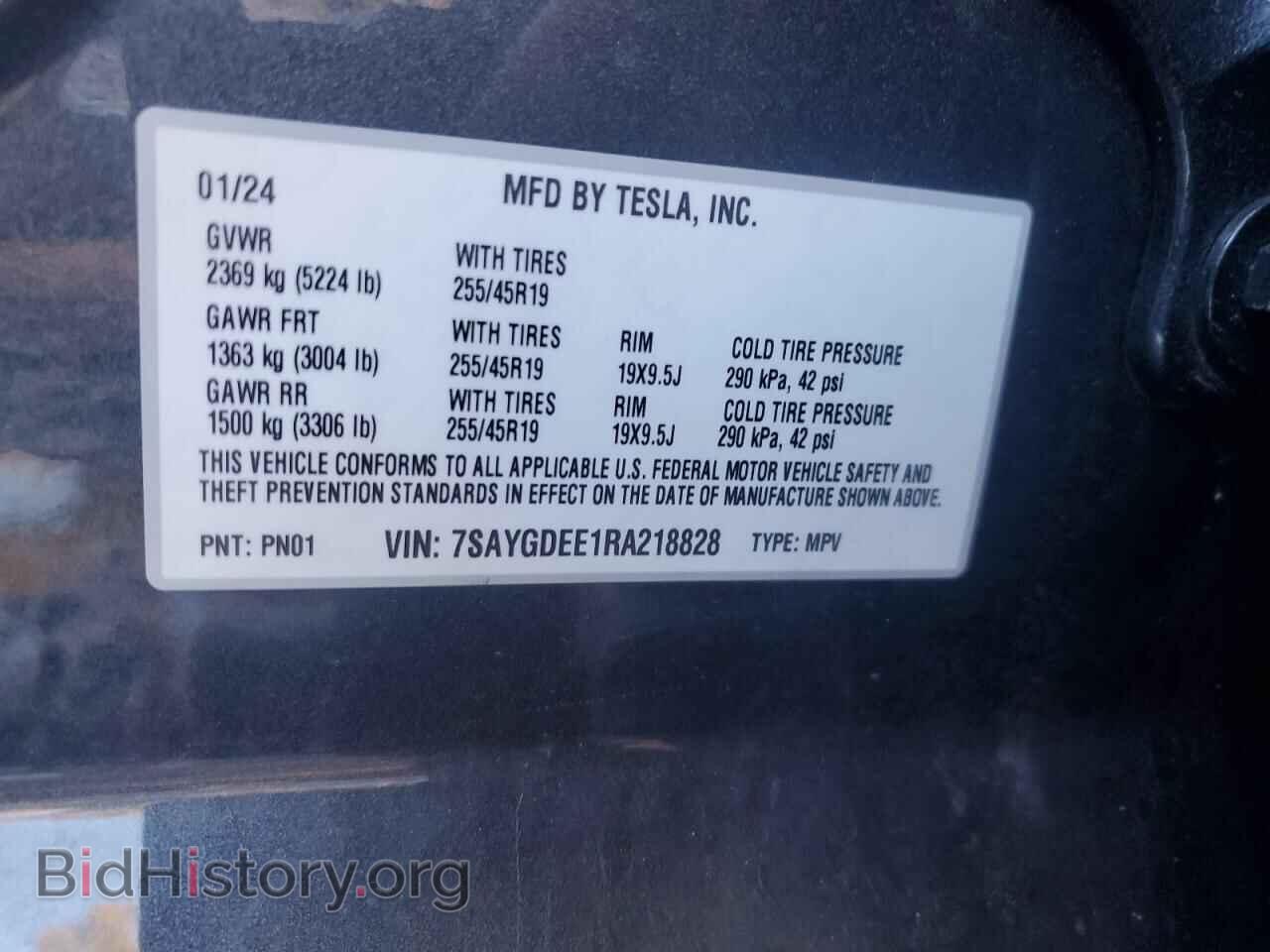 2024 TESLA MODEL Y - VIN: 7SAYGDEE1RA218828 - Фото 13