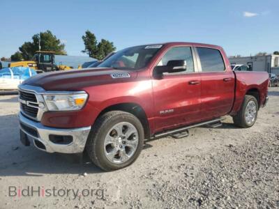 2021 RAM 1500 Big Horn/Lone Star, maroon — VIN 1C6SRFFT0MN701933, Copart