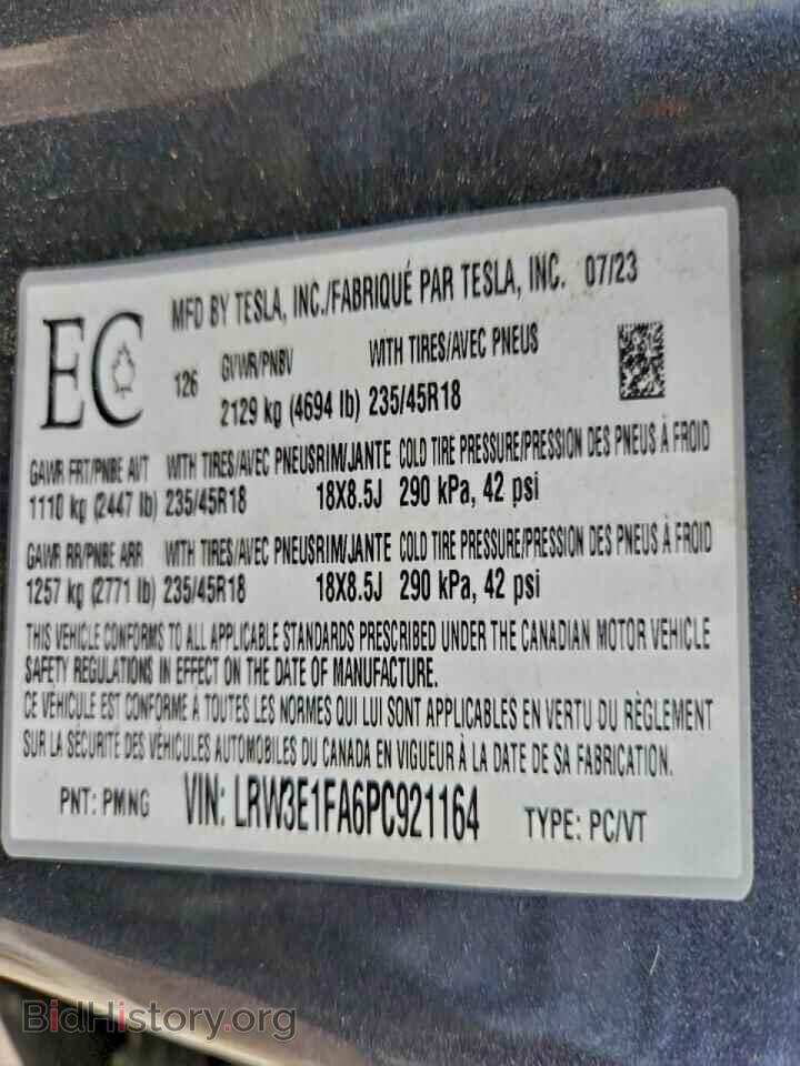 2023 TESLA MODEL 3 - VIN: LRW3E1FA6PC921164 - Фото 13