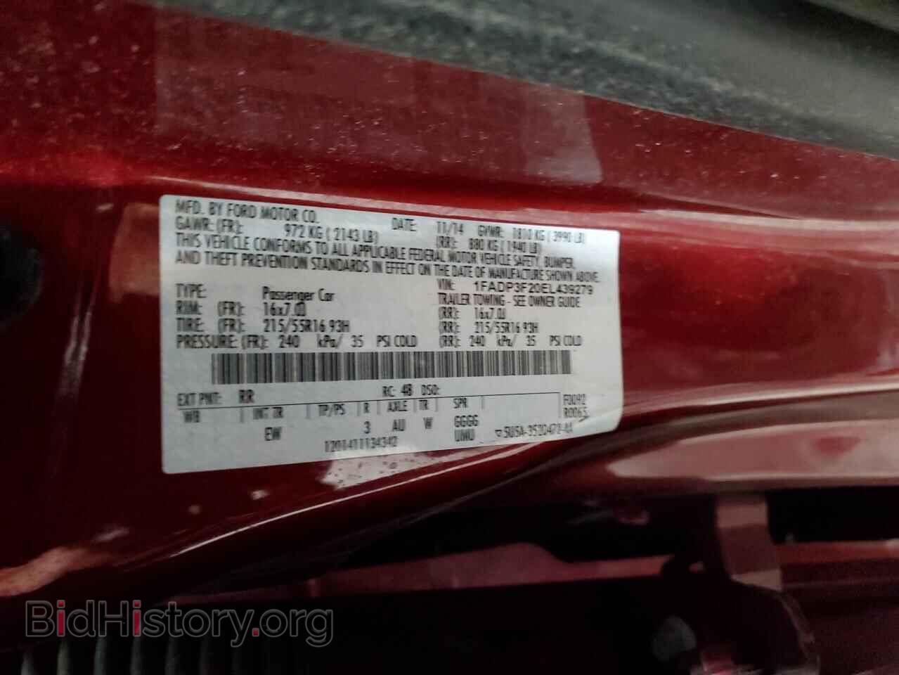 2014 FORD FOCUS - VIN: 1FADP3F20EL439279 - Фото 12