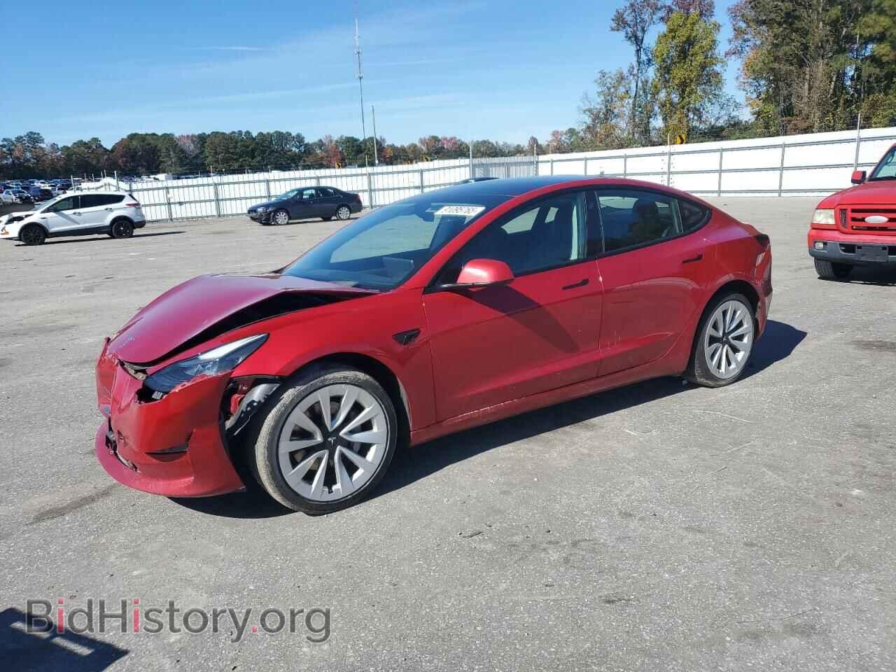 Photo 5YJ3E1EB7NF272830 - TESLA MODEL 3 2022