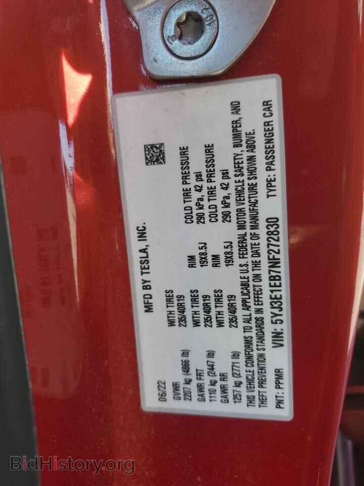2022 TESLA MODEL 3 - VIN: 5YJ3E1EB7NF272830 - Photo 12