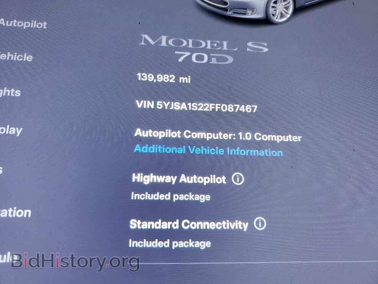 2015 TESLA MODEL S - VIN: 5YJSA1S22FF087467 - Photo 9