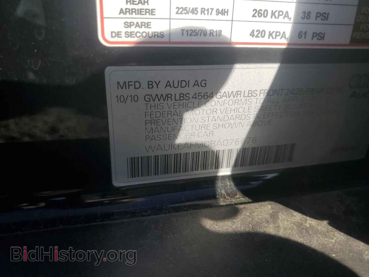 2011 AUDI A3 - VIN: WAUKEAFM0BA076676 - Photo 12