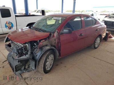 2014 Nissan VERSA S, red — VIN 3N1CN7AP1EL819793, Copart