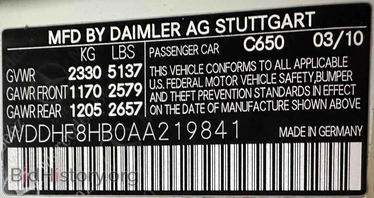 2010 MERCEDES-BENZ E-CLASS - VIN: WDDHF8HB0AA219841 - Фото 10