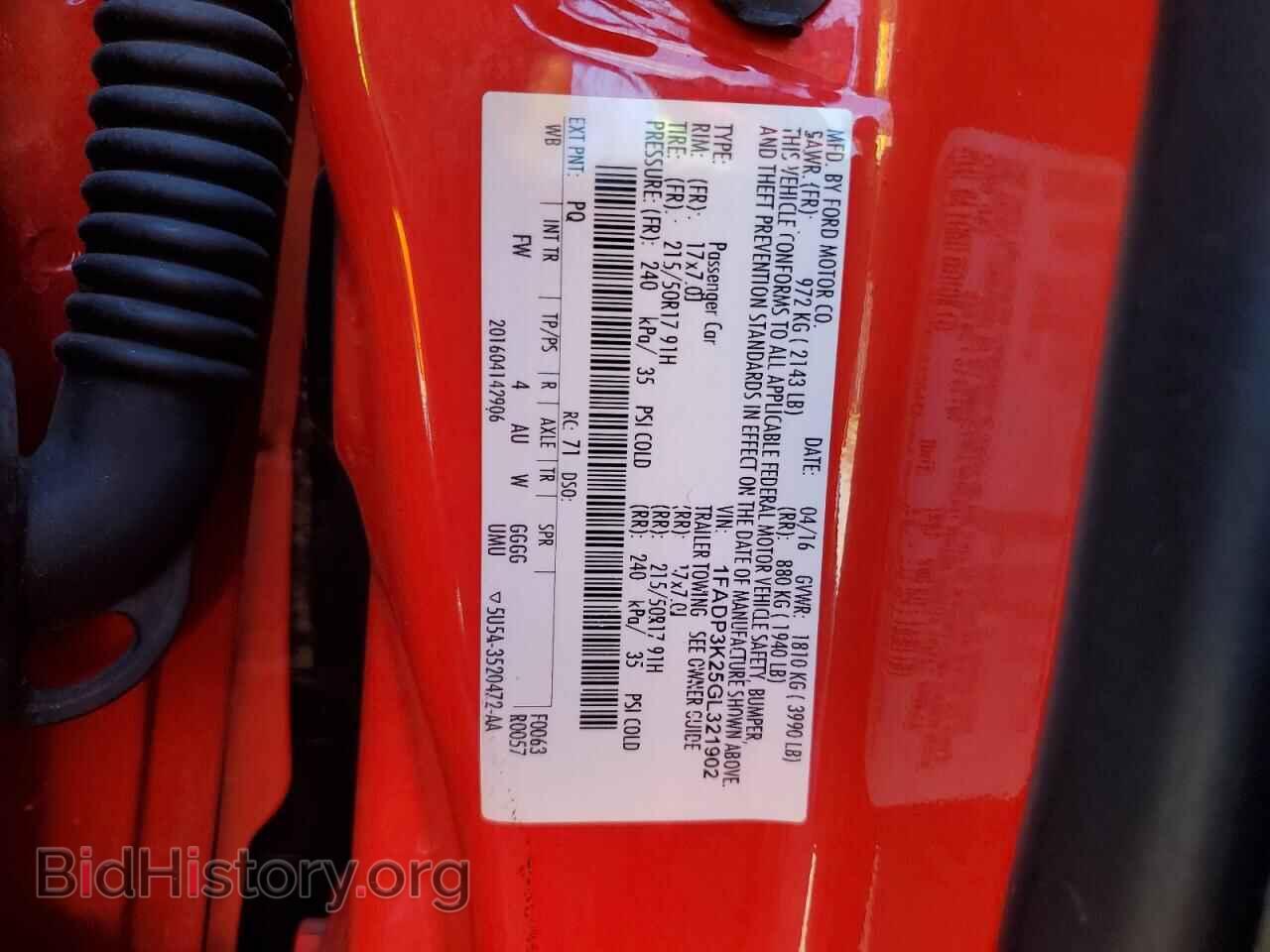 2016 FORD FOCUS - VIN: 1FADP3K25GL321902 - Фото 12
