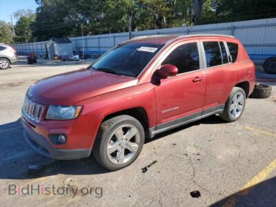 2014 Jeep COMPASS Latitude, maroon — VIN 1C4NJCEA2ED628308, Copart
