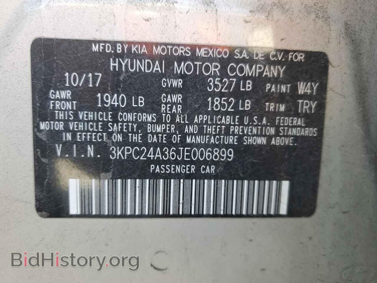 2018 HYUNDAI ACCENT - VIN: 3KPC24A36JE006899 - Фото 12