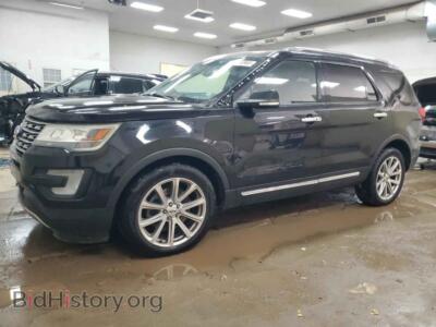 2016 Ford EXPLORER Limited, черный — VIN 1FM5K8F85GGC89868, Copart
