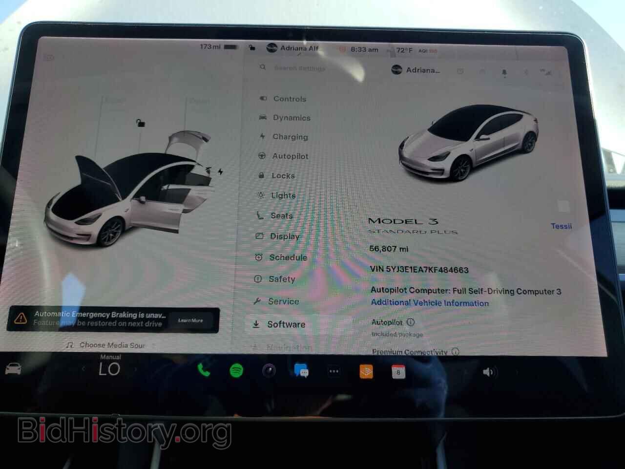 2019 TESLA MODEL 3 - VIN: 5YJ3E1EA7KF484663 - Photo 9