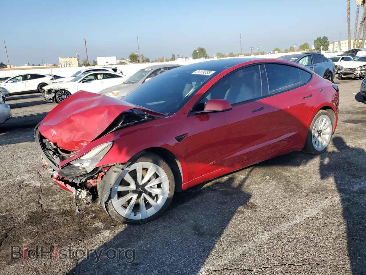 Photo 5YJ3E1EB7NF296934 - TESLA MODEL 3 2022