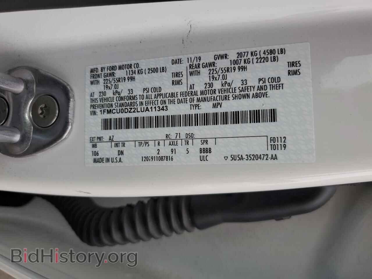 2020 FORD ESCAPE - VIN: 1FMCU0DZ2LUA11343 - Photo 13