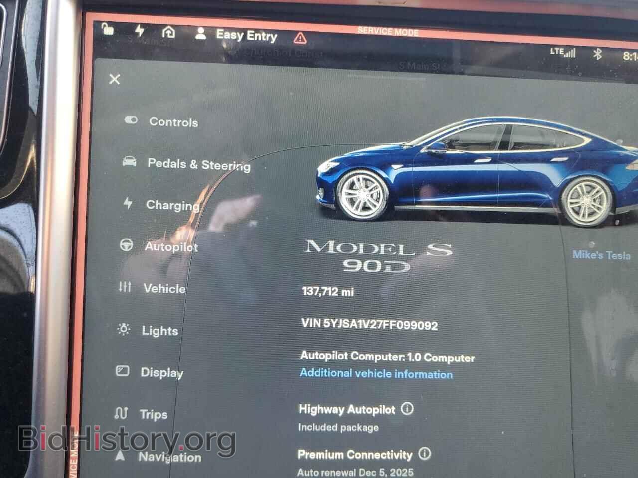 2015 TESLA MODEL S - VIN: 5YJSA1V27FF099092 - Photo 9