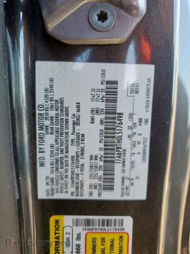 2020 FORD ALL Models - VIN: 1FA6P8TH0L5176498 - Фото 12