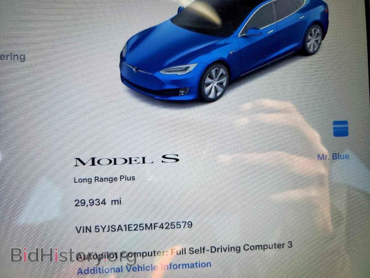 2021 TESLA MODEL S - VIN: 5YJSA1E25MF425579 - Фото 9