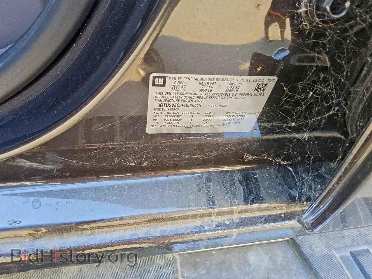 2015 GMC SIERRA - VIN: 3GTU2VEC3FG530415 - Фото 12