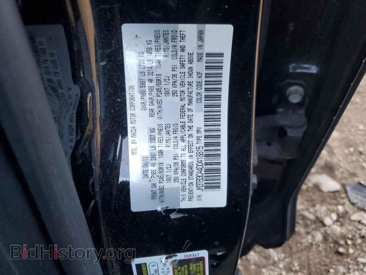 2013 MAZDA CX-9 - VIN: JM3TB3CA4D0418815 - Фото 12