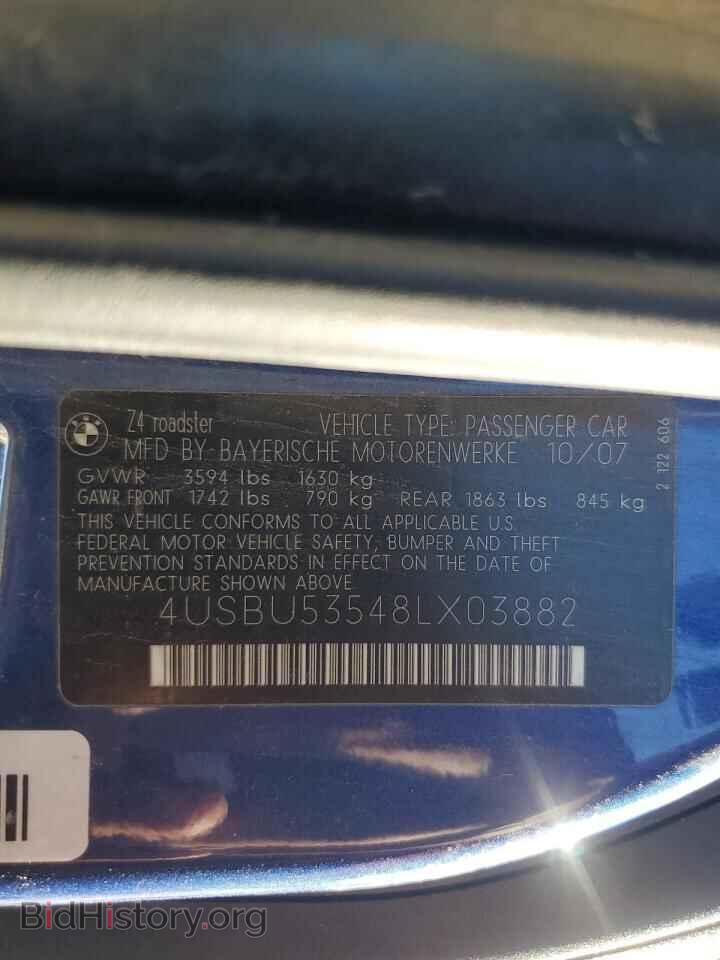 2008 BMW Z4 - VIN: 4USBU53548LX03882 - Фото 12
