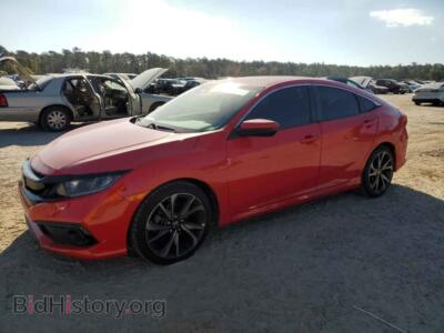 2019 Honda CIVIC Sport, red — VIN 2HGFC2F8XKH567990, Copart