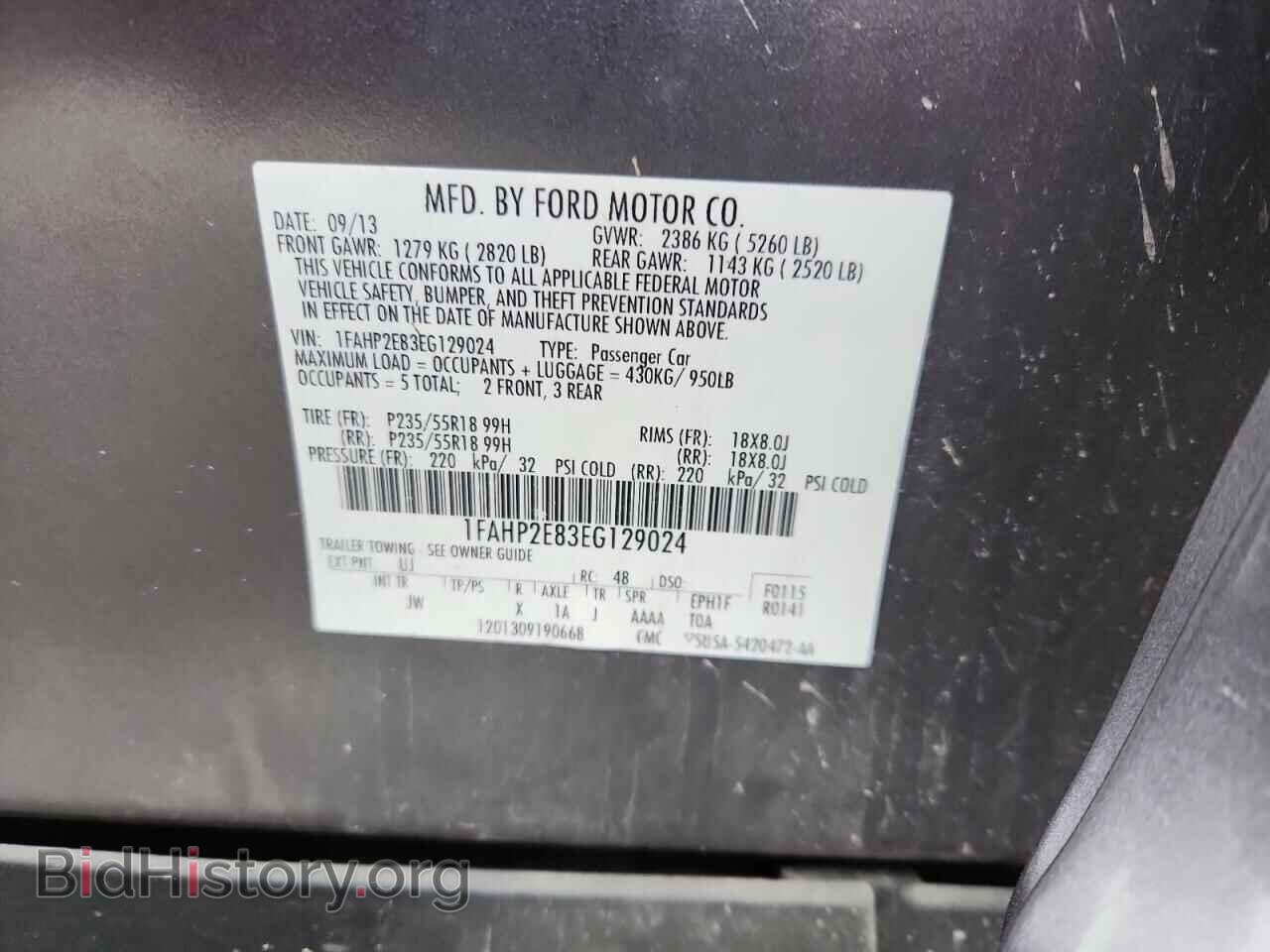2014 FORD TAURUS - VIN: 1FAHP2E83EG129024 - Photo 12
