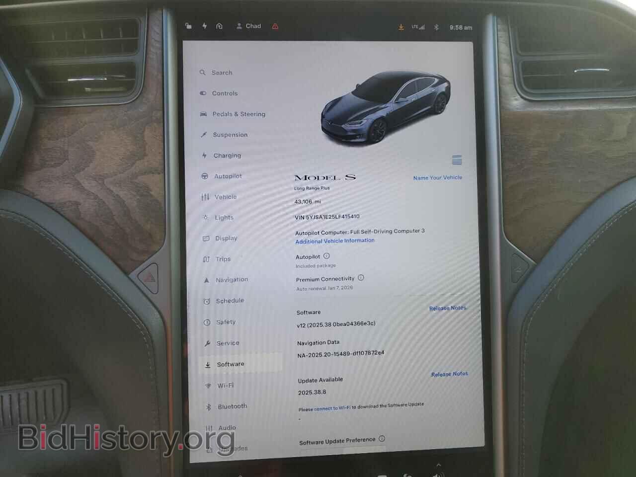 2020 TESLA MODEL S - VIN: 5YJSA1E25LF415410 - Photo 9