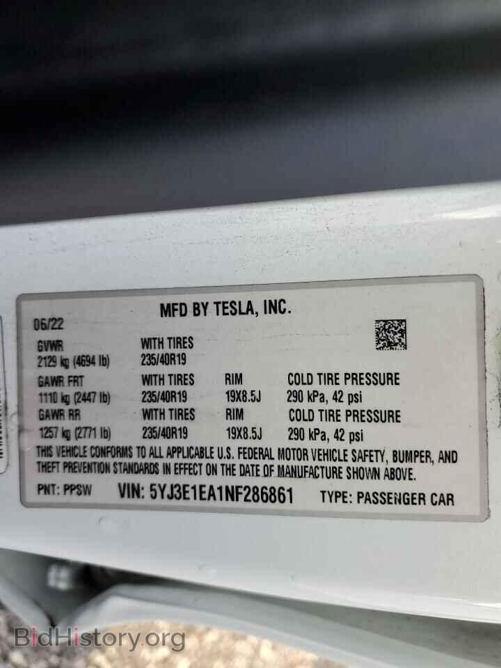 2022 TESLA MODEL 3 - VIN: 5YJ3E1EA1NF286861 - Photo 12