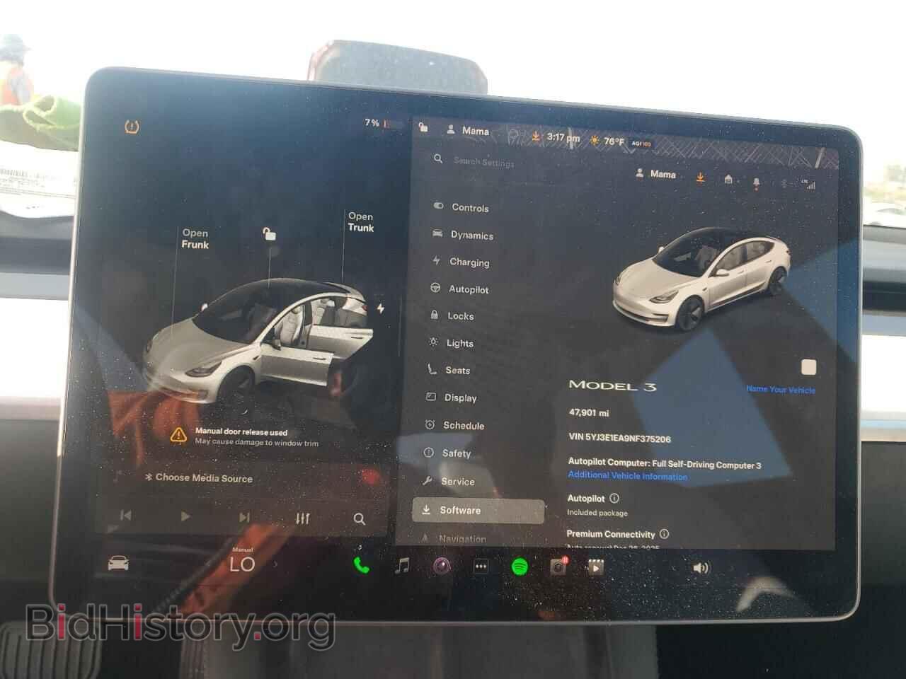 2022 TESLA MODEL 3 - VIN: 5YJ3E1EA9NF375206 - Photo 9