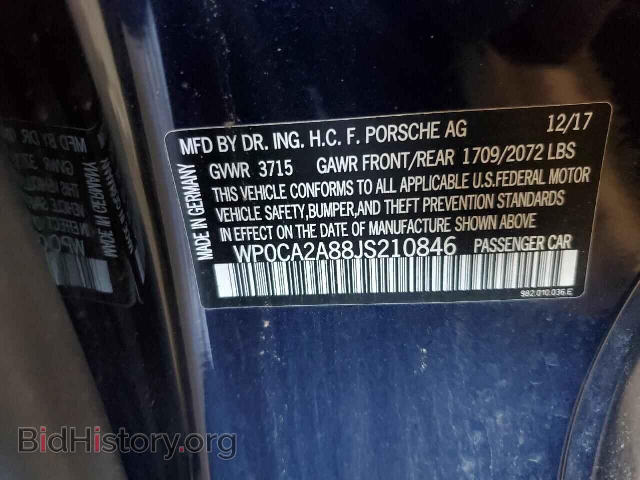 2018 PORSCHE BOXSTER - VIN: WP0CA2A88JS210846 - Photo 12