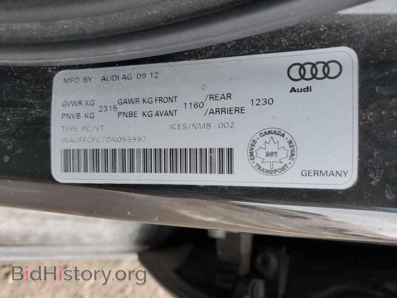 2013 AUDI A6 - VIN: WAUFFCFC7DN055997 - Photo 13