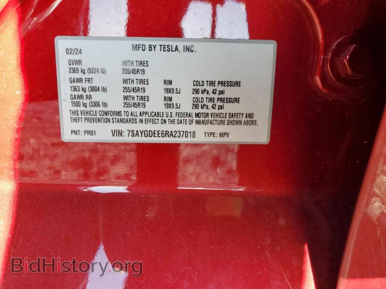 2024 TESLA MODEL Y - VIN: 7SAYGDEE6RA237018 - Фото 13
