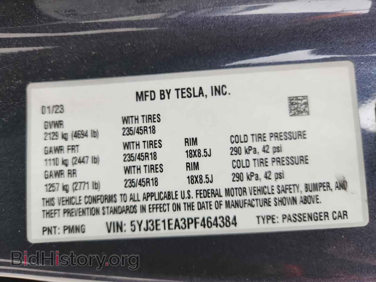 2023 TESLA MODEL 3 - VIN: 5YJ3E1EA3PF464384 - Photo 13