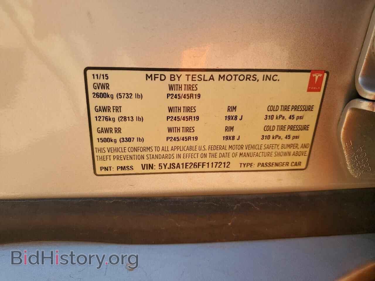2015 TESLA MODEL S - VIN: 5YJSA1E26FF117212 - Photo 13