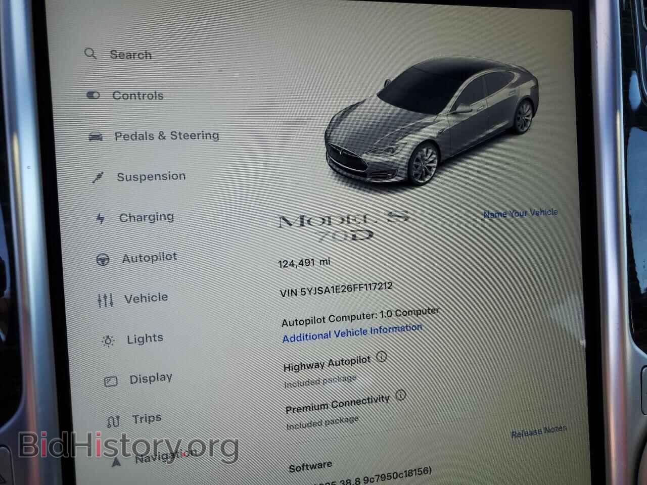 2015 TESLA MODEL S - VIN: 5YJSA1E26FF117212 - Photo 9
