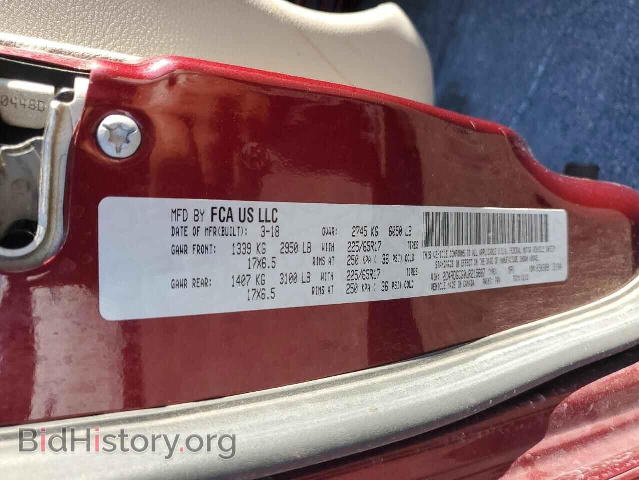2018 DODGE CARAVAN - VIN: 2C4RDGCG0JR215687 - Фото 13