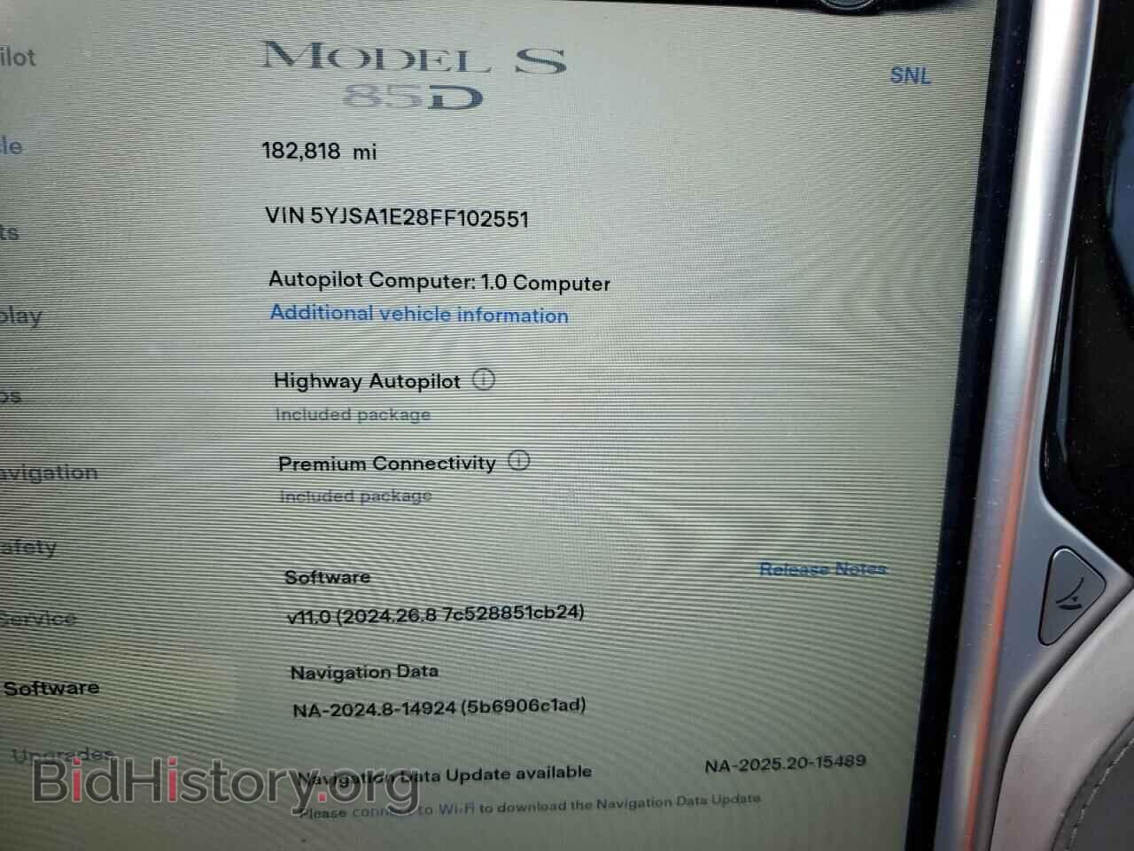 2015 TESLA MODEL S - VIN: 5YJSA1E28FF102551 - Photo 9