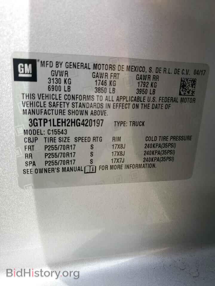 2017 GMC SIERRA - VIN: 3GTP1LEH2HG420197 - Фото 12