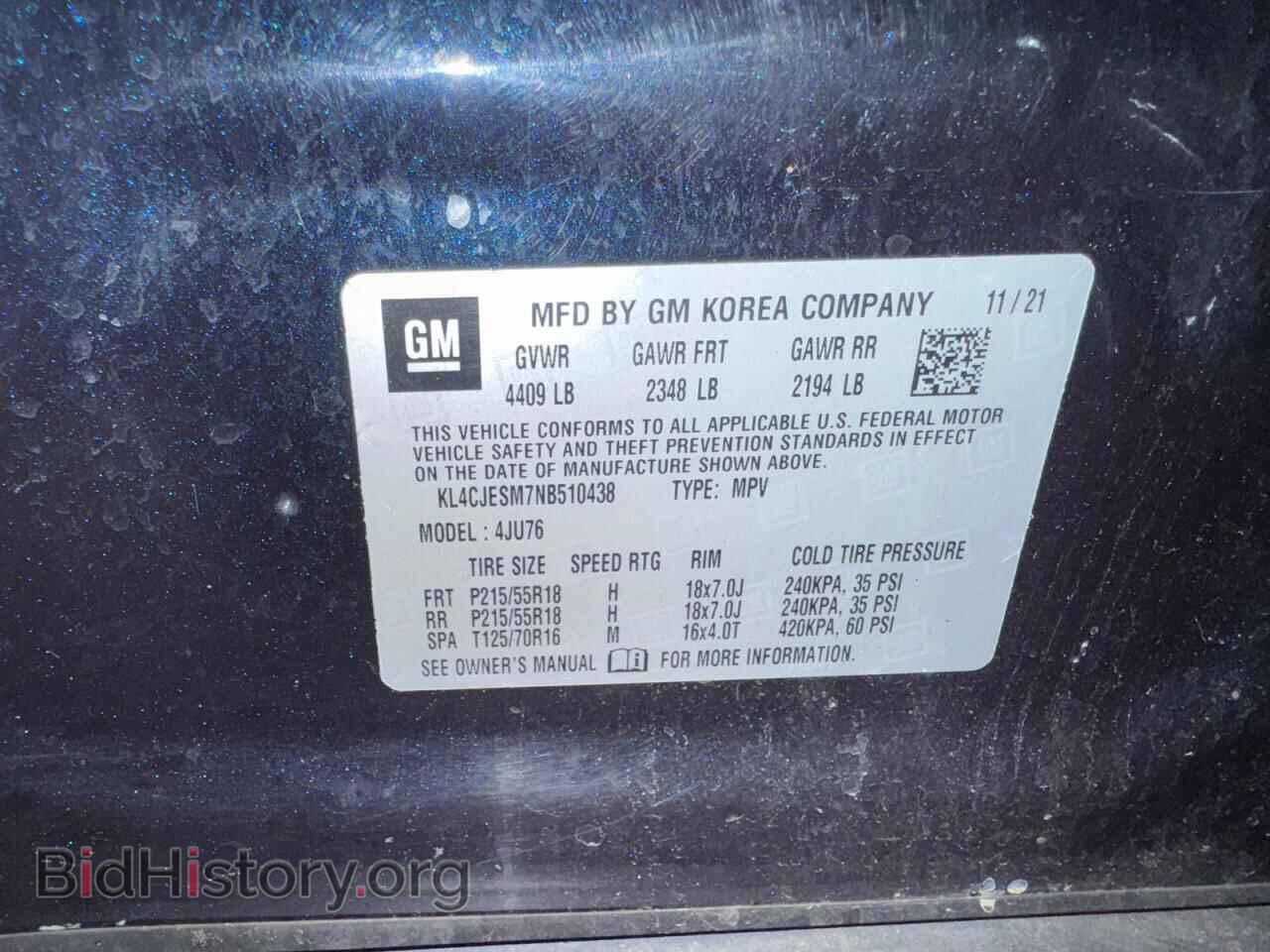 2022 BUICK ENCORE - VIN: KL4CJESM7NB510438 - Фото 10