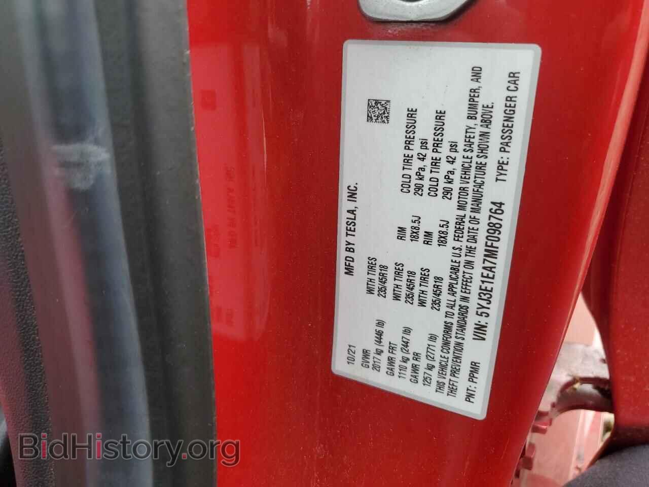 2021 TESLA MODEL 3 - VIN: 5YJ3E1EA7MF098764 - Photo 13