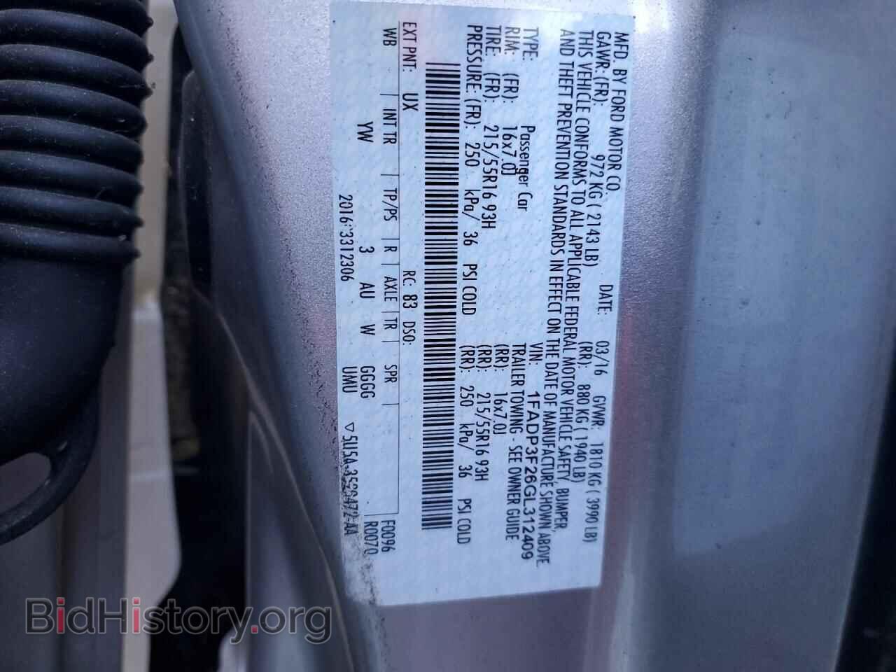 2016 FORD FOCUS - VIN: 1FADP3F26GL312409 - Фото 12