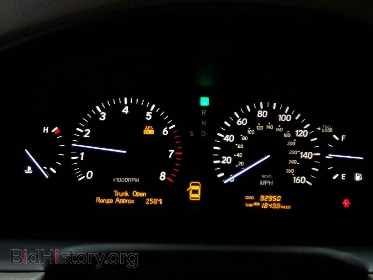 2005 LEXUS LS430 - VIN: JTHBN36F855010436 - Фото 9