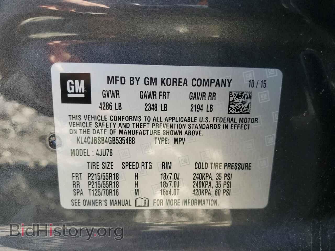 2016 BUICK ENCORE - VIN: KL4CJBSB4GB535488 - Photo 13