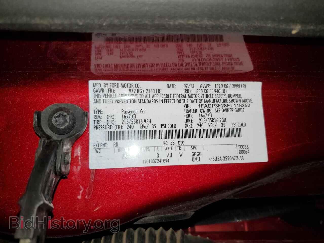 2014 FORD FOCUS - VIN: 1FADP3F28EL118252 - Фото 12