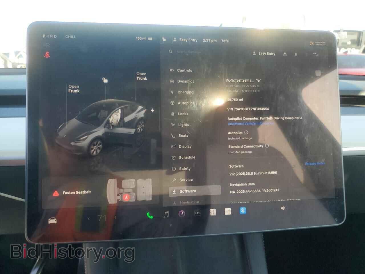 2022 TESLA MODEL Y - VIN: 7SAYGDEE2NF393554 - Фото 9
