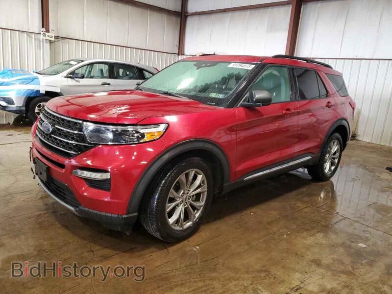 2021 Ford EXPLORER XLT (VIN 1FMSK8DH5MGA26149) — photo 1 of 16, Copart, damage: front end