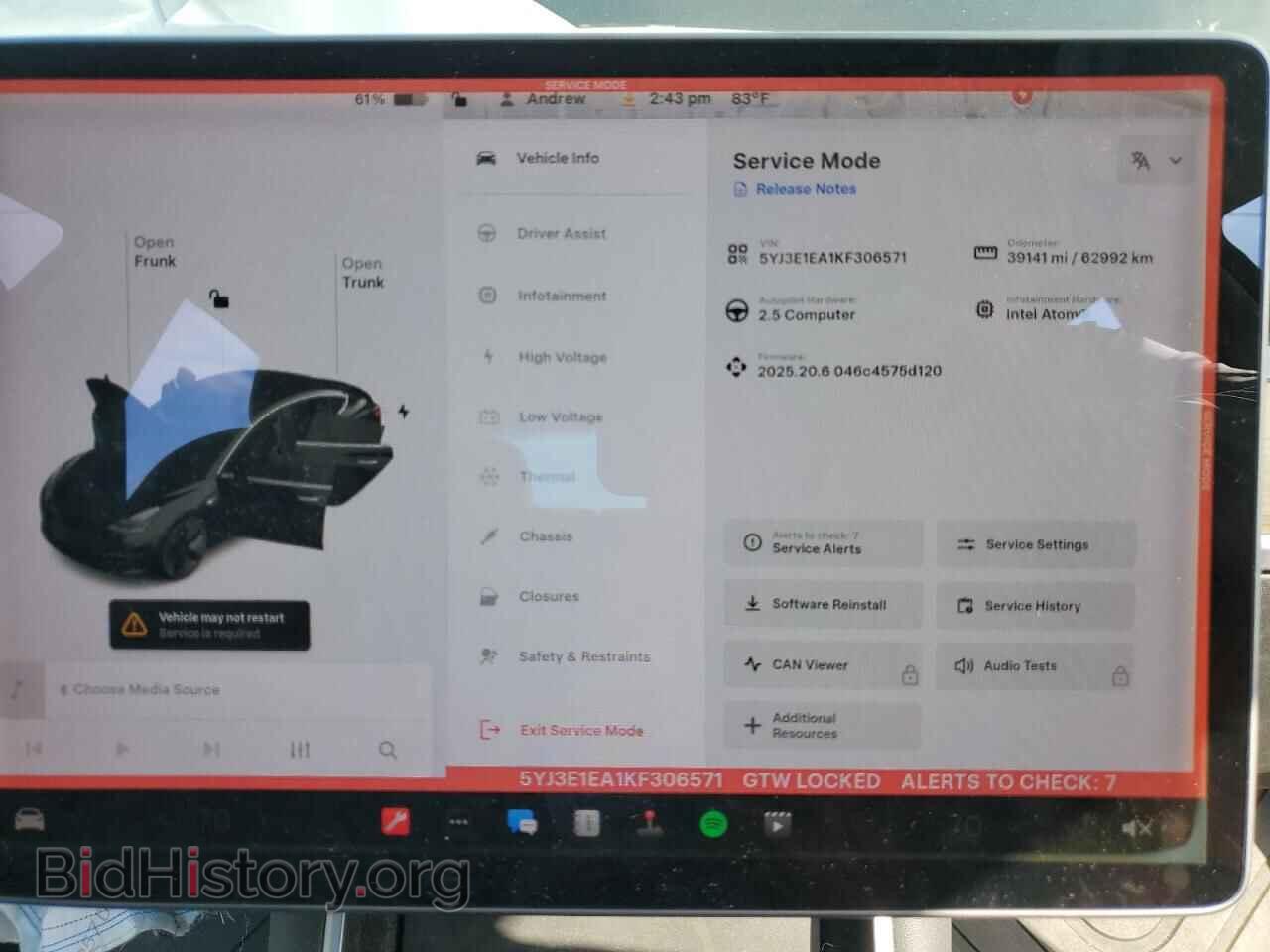 2019 TESLA MODEL 3 - VIN: 5YJ3E1EA1KF306571 - Фото 9