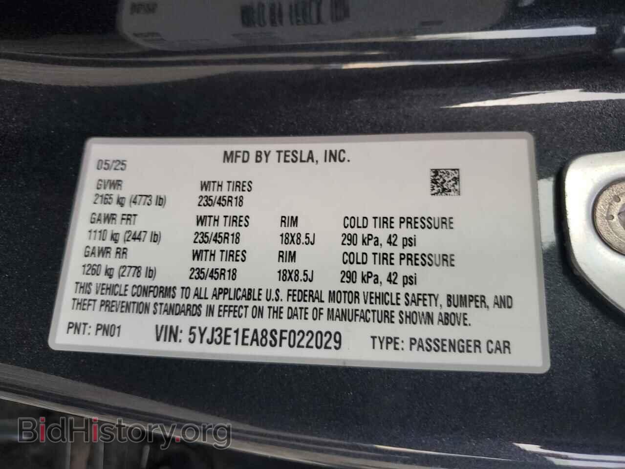 2025 TESLA MODEL 3 - VIN: 5YJ3E1EA8SF022029 - Photo 13