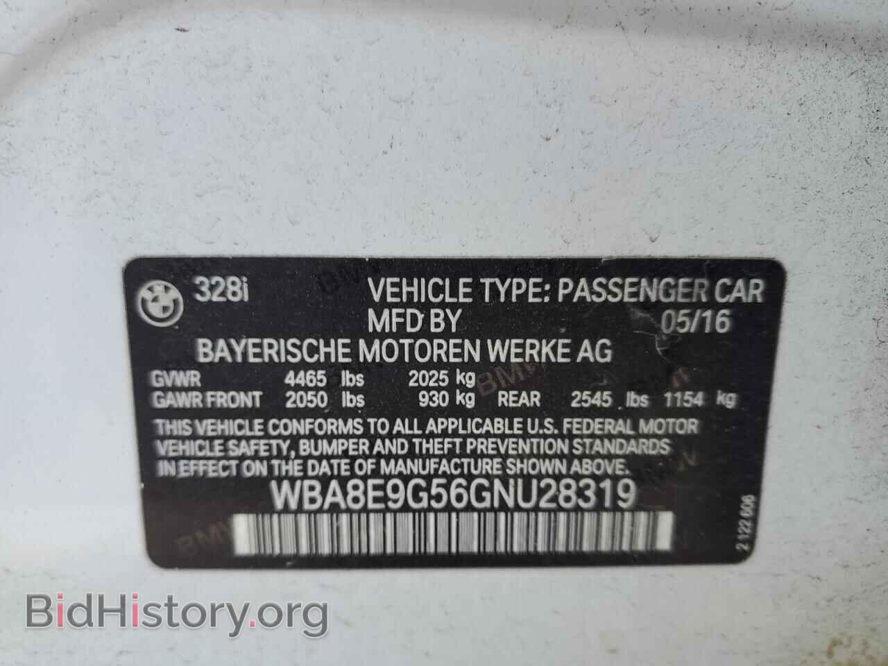 2016 BMW 3 SERIES - VIN: WBA8E9G56GNU28319 - Фото 12
