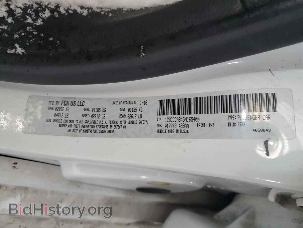 2016 CHRYSLER 200 - VIN: 1C3CCCAB4GN169400 - Фото 12